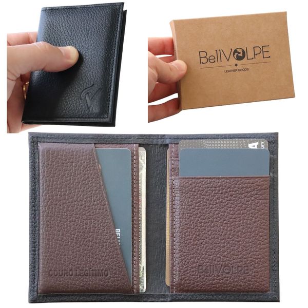 Carteira Masculina Slim Mini Cor Preto