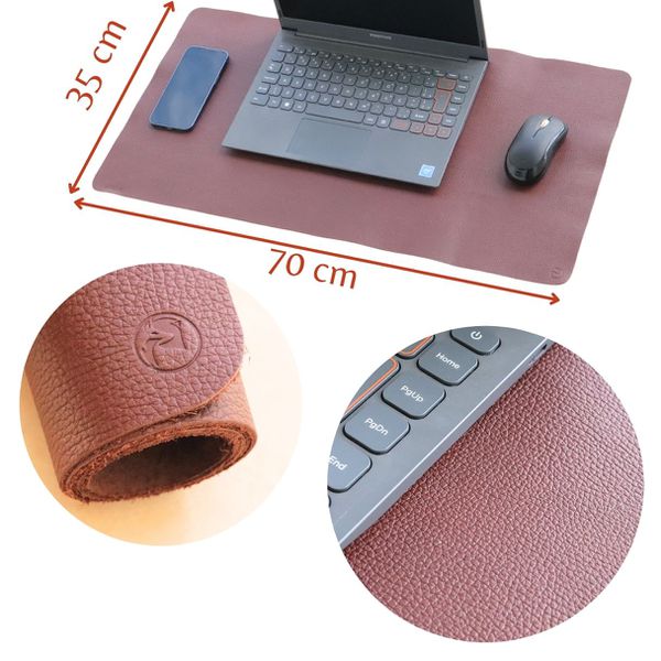 Mouse Pad Grande Desk Pad Desk Mat Mousepad Gamer Couro Legítimo Cor Havana