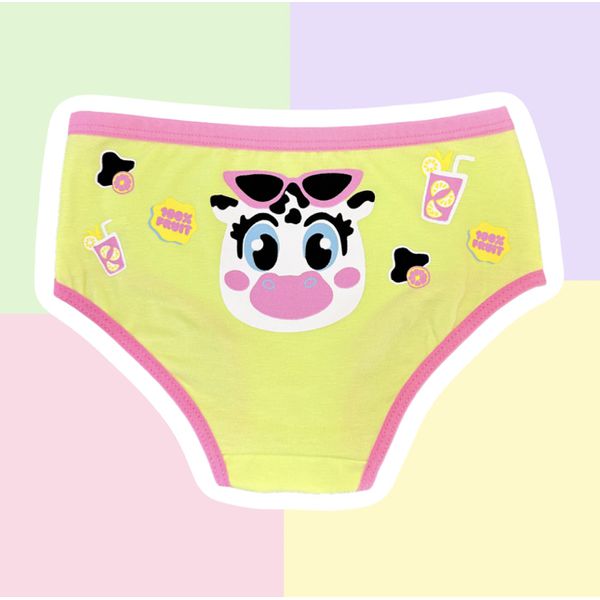 CALCINHA INFANTIL - VAQUINHA (LIMA CLARO)