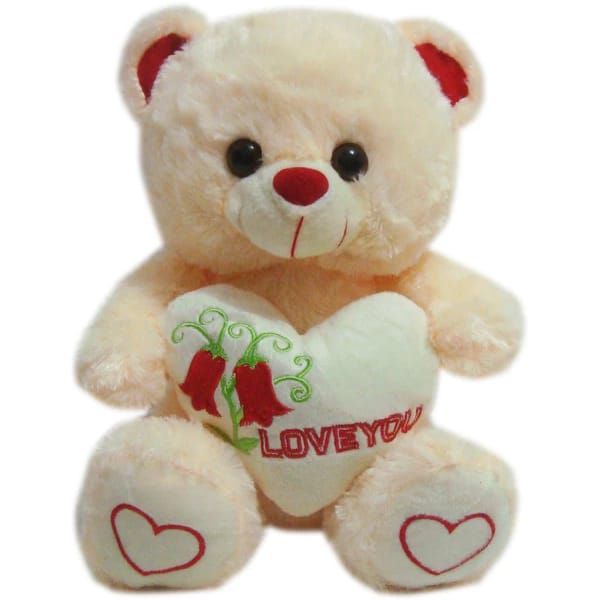 URSO DE PELÚCIA COM CORAÇÃO LOVE 30CM