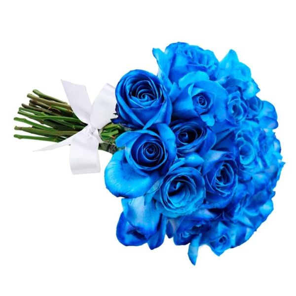 Buquê de 24 Rosas Azuis