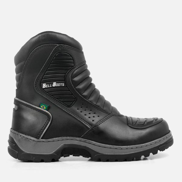 Bota Motociclista Iron 3000 | Couro legítimo - Preto