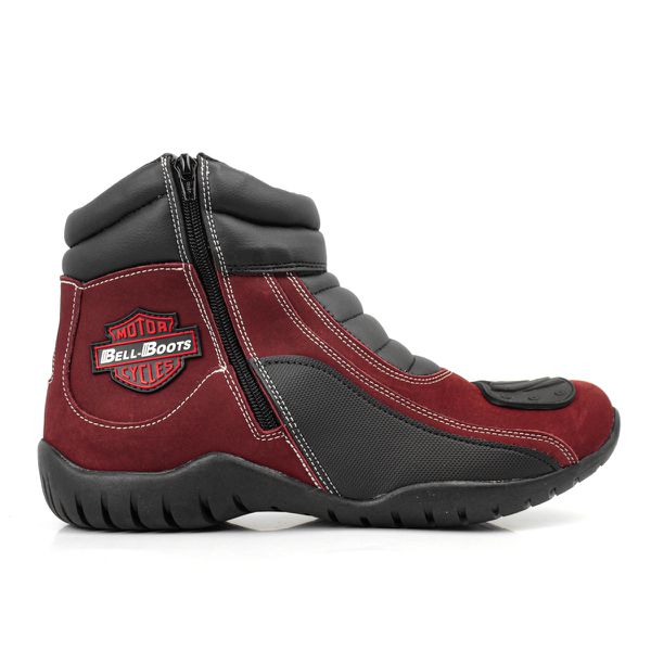 Bota Motociclista ESPID 3500 Couro Legítimo - Bordo 