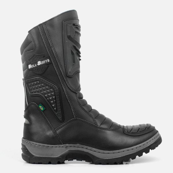 Bota Motociclista Storm 4000| Couro legítimo - Preto 