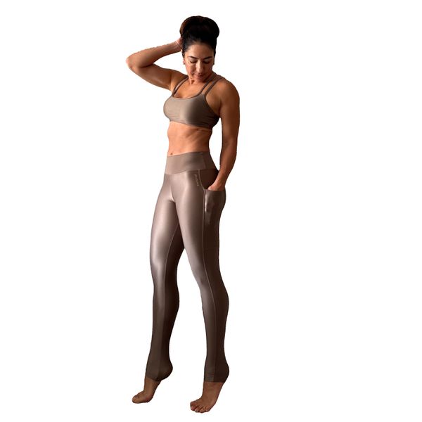 Legging para treino Bolso Cappuccino