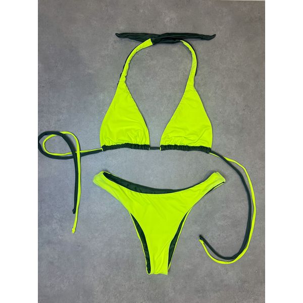 Bikini Bellandi Ivete Dupla Face Militar Neon