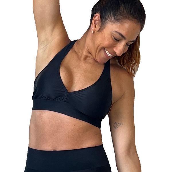 Top Natação Slim Preto