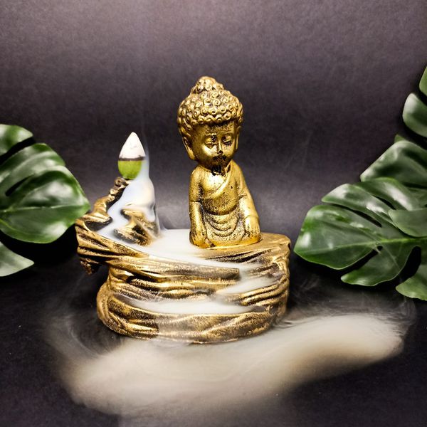 Incensário Cascata Pedra Buda Chines Zen 