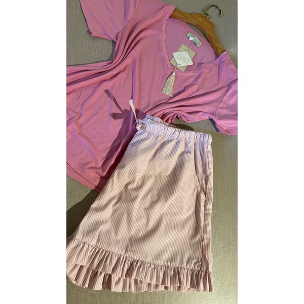 Basic curto | Listrado & Rosa