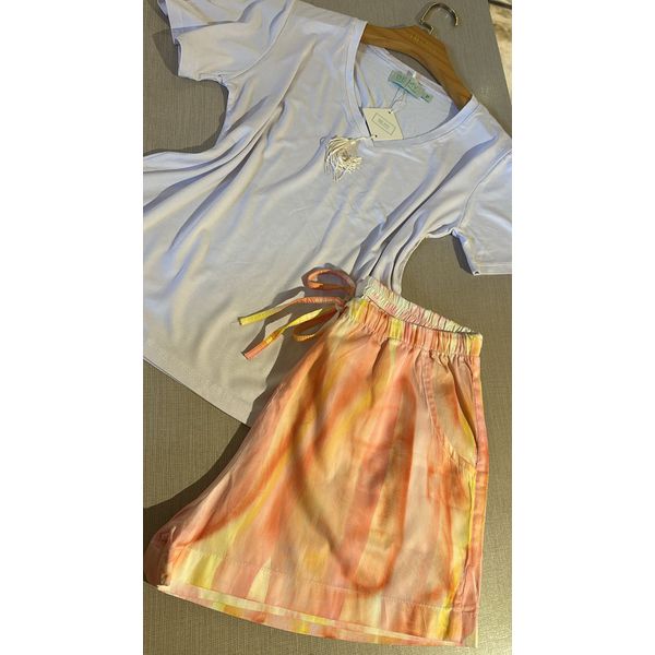 Basic curto | Aquarela Âmbar & Branco