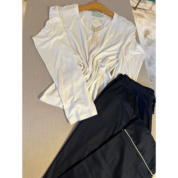 Basic longo | Marinho & Off White