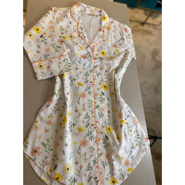 Chemise Mangas 3x4 com Flores