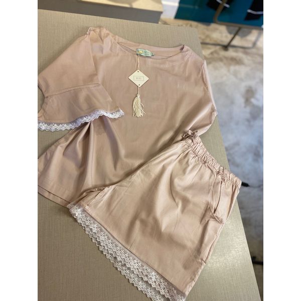 Conjunto Manga Flare Bege