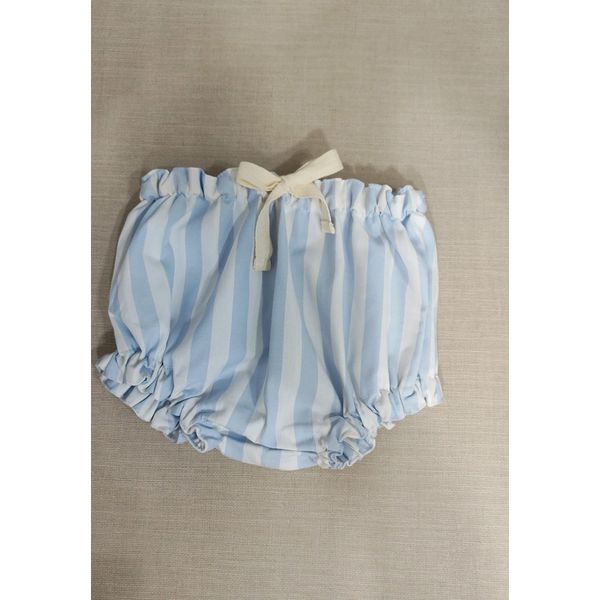 Tapa Fralda Listrado Largo Azul e Branco