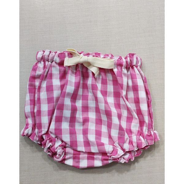Tapa Fraldas Xadrez Grande Rosa e Branco
