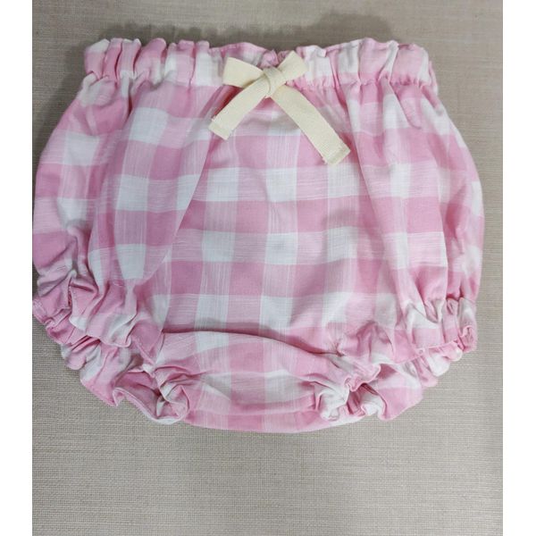 Tapa Fraldas Xadrez Rosa Claro
