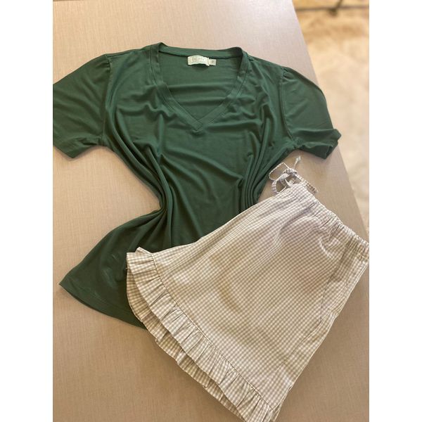 Conjunto Curto Básico Babadinho Verde