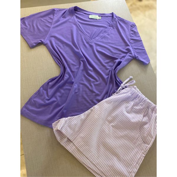 Conjunto Curto Básico Lilás 