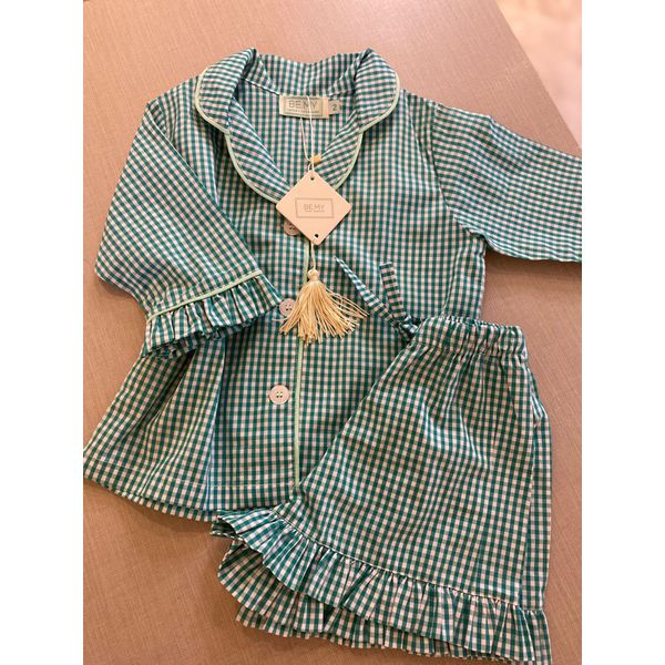 Conjunto Curto Babadinho Vichy Verde