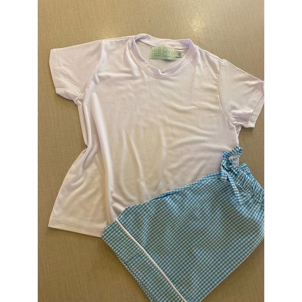Conjunto Curto Básico Vichy Azul