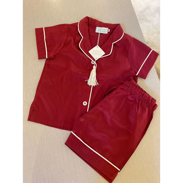 Conjunto Curto Tradicional Masculino Vinho