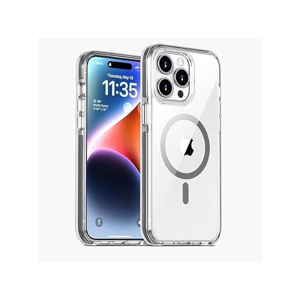 Capa Magnetica Capinha Clear Case de Indução Premium Compatível com iPhone XR/14 PRÓ MAX