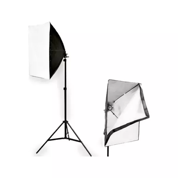 Kit Estúdio Tripé Iluminação Softbox 40x40 E27 Youtuber 110v/220v (bivolt