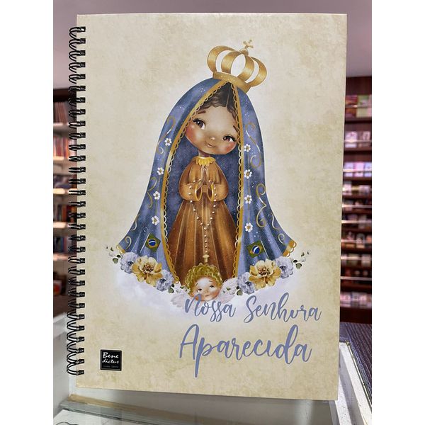 Caderno Mini Santinhos - Nossa Senhora Aparecida 90 fls