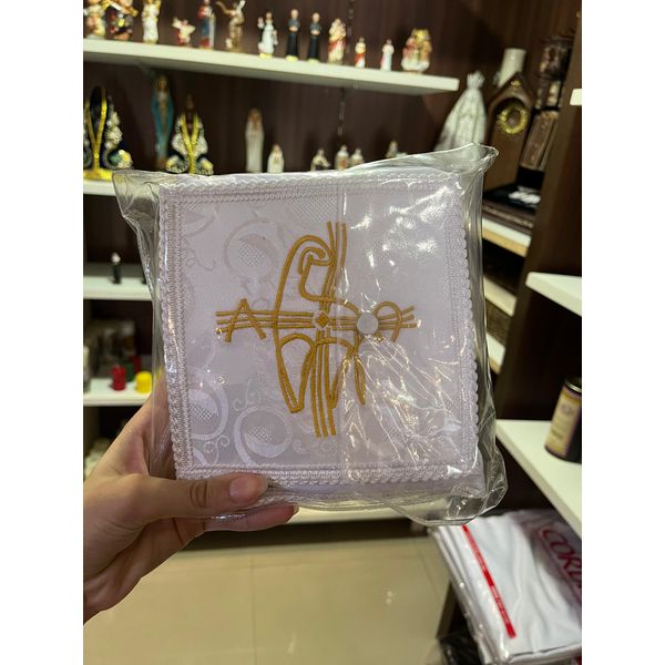 CONJUNTO ALFAIA CORDEIRO ALFA ÔMEGA BRANCO