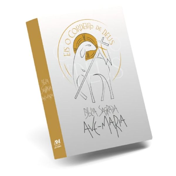 Bíblia Ave-Maria Eis o Cordeiro de Deus - Branca