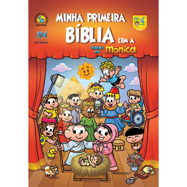 MINHA PRIMEIRA BIBLIA COM A TURMA DA MÔNICA (23x16cm)