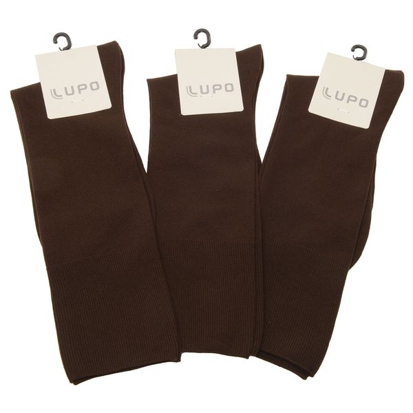 Kit 3 Meias Cano Longo Clássica Social Lupo Café