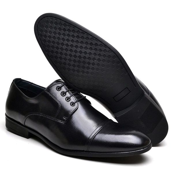 Sapato Social Masculino em Couro Preto BERGANNO