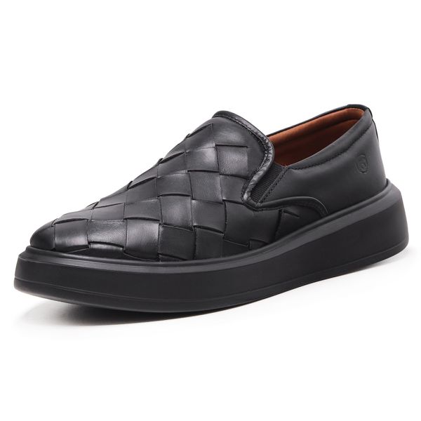 Sapato masculino couro trançado sales