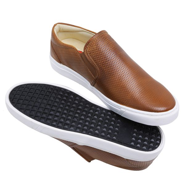 Slip on masculino caramelo hot sale