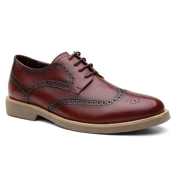 SAPATO MASCULINO DERBY BROGUE PARIS VINHO