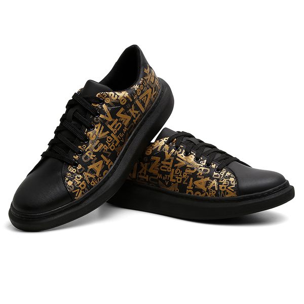 Tenis preto com dourado sales