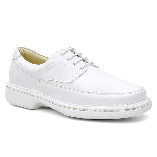 SAPATO CONFORTO DERBY HAVANA BRANCO