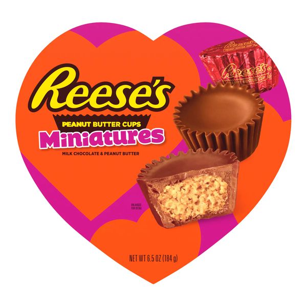 CHOCOLATE REESES CORACAO PEANUT BUTTER MINI 102G 