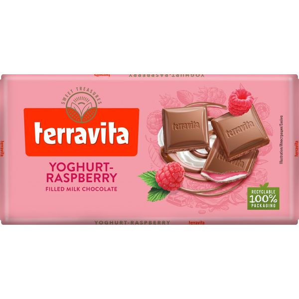 Chocolate Barra Terravita Ao Leite Yogurt Framboesa 100g