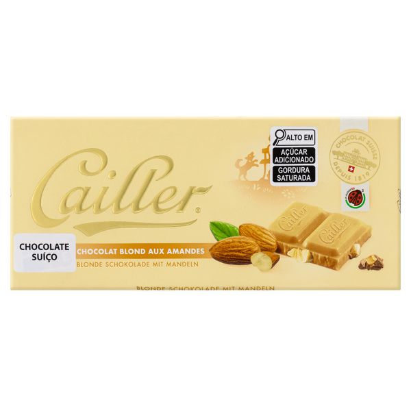 BARRA CAILLER BRANCO COM CARAMELO E AMENDOAS 100G 
