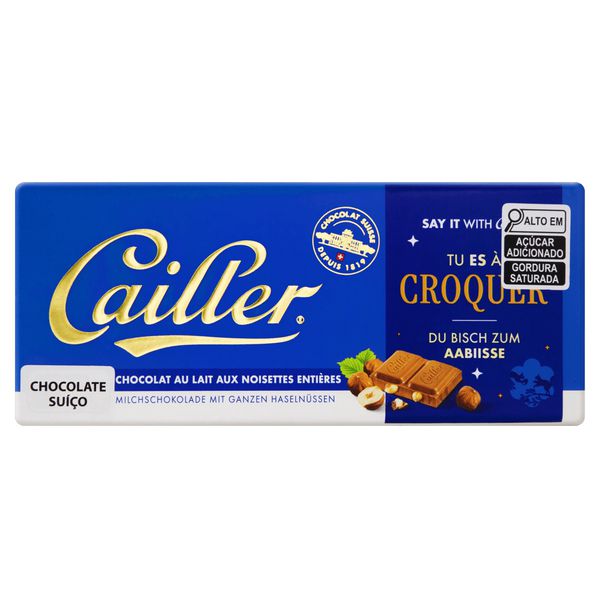 BARRA CAILLER AO LEITE COM AVELAS INTEIRAS 100G 