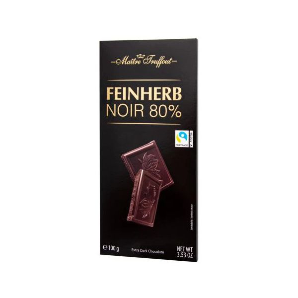BARRA MAITRE TRUFFOUT FEINHERB NOIR 80% 100G