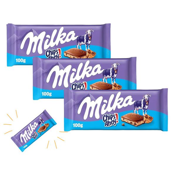 Combo 3 por 4 Milkas Chips Ahoy 100g 