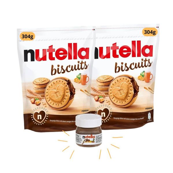 Combo Nutella Biscuits 304g + Mini Nutella 25g Brinde