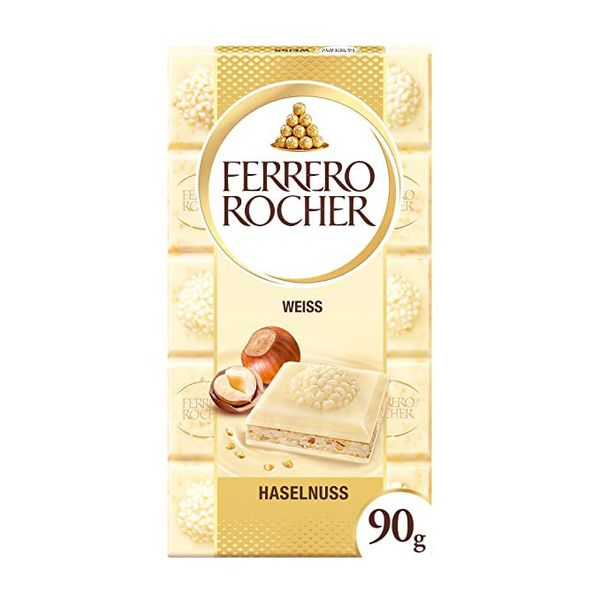 Barra Ferrero Rocher Branco Com Avela 90gr