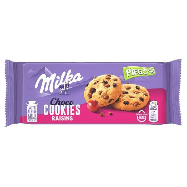 MILKA COOKIES RAISINS UVA PASSA E CHOCO 135G