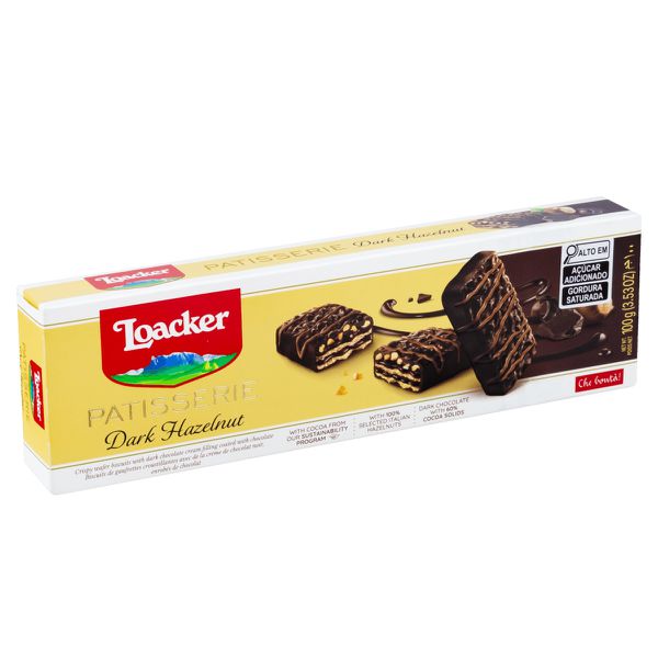 Biscoito Wafer Patisserie Dark Hazelnut 100g