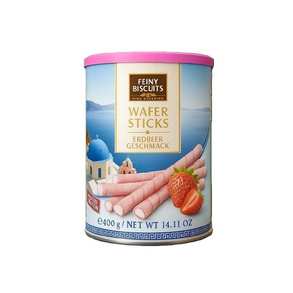 CANUDOS FEINY WAFER RECHEIO DE MORANGO 400G