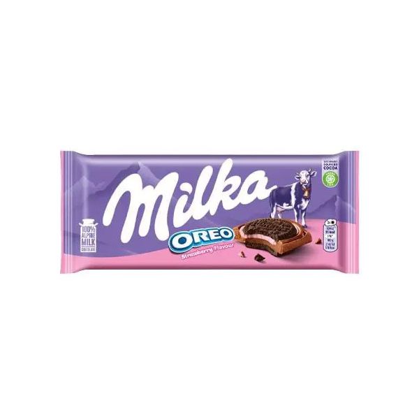 BARRA MILKA OREO STRAWBERRY SANDWICH 95G